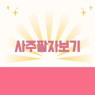 사주팔자보기