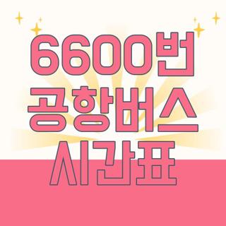 6600번 공항버스 시간표