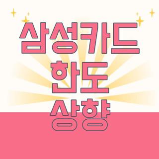 삼성카드 한도 상향