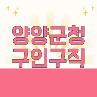 양양군청 구인구직