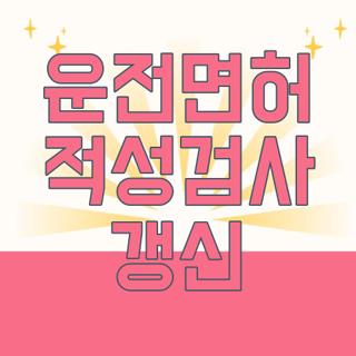운전면허 적성검사 갱신