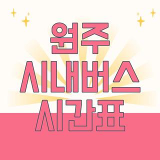 원주 시내버스 시간표