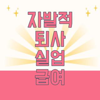 자발적 퇴사 실업 급여