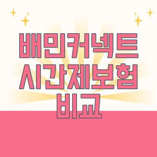 배민커넥트 시간제보험 비교