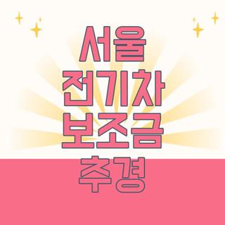 서울 전기차 보조금 추경