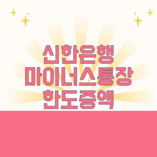 신한은행 마이너스통장 한도증액