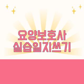 요양보호사 실습일지쓰기