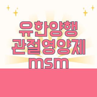 유한양행 관절영양제 msm