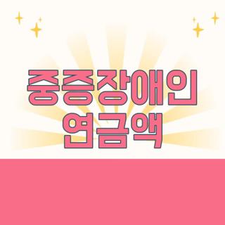 중증장애인 연금액