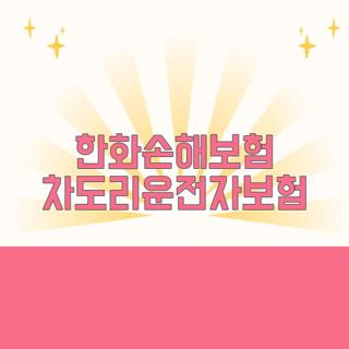 한화손해보험 차도리운전자보험