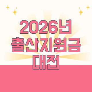 2026년 출산지원금 대전