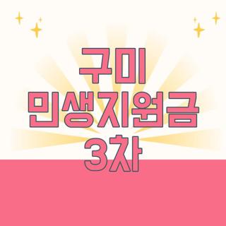 구미 민생지원금 3차