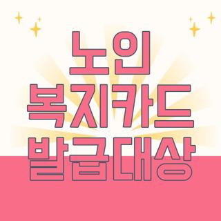 노인 복지카드 발급대상