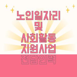 노인일자리 및 사회활동 지원사업 전담인력