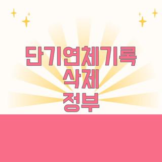 단기연체기록 삭제 정부