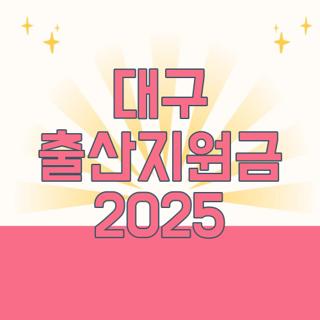 대구 출산지원금 2025