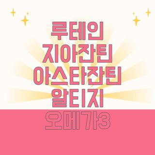 루테인 지아잔틴 아스타잔틴 알티지 오메가3