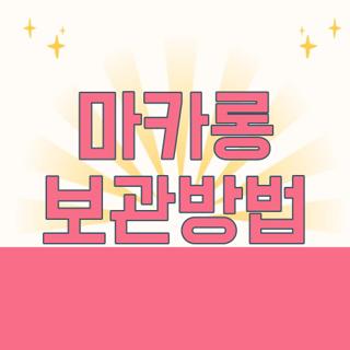 마카롱 보관방법