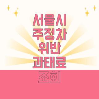 서울시 주정차 위반 과태료 조회