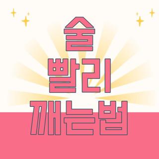 술 빨리 깨는법