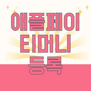 애플페이 티머니 등록