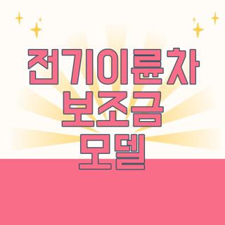 전기이륜차 보조금 모델