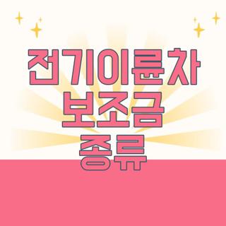 전기이륜차 보조금 종류