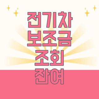 전기차 보조금 조회 잔여
