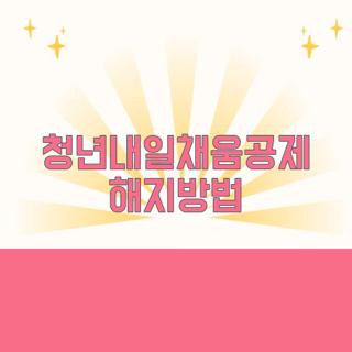 청년내일채움공제 해지방법
