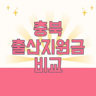 충북 출산지원금 비교