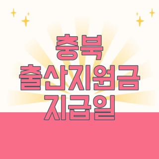 충북 출산지원금 지급일