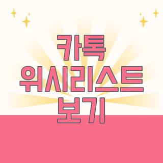 카톡 위시리스트 보기