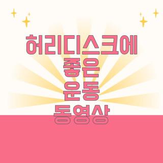 허리디스크에 좋은 운동 동영상