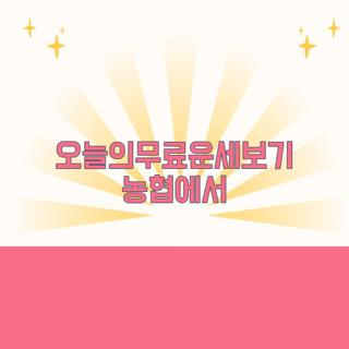 오늘의무료운세보기 농협에서